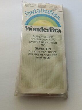 Linen One Size Panty Hose Stocking WonderBra Imagination Nylon Vintage Pantyhose
